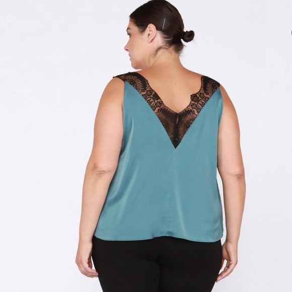 Sultry Teal Lace Trim Satin Cami, brand new condition. - Picture 2 of 12